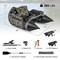 Camouflage Inflatable Fishing Boat with Adjustable Rod Holder and Storage Bags